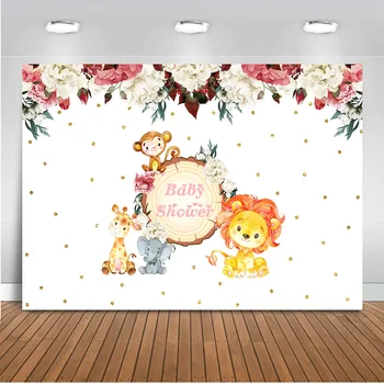 

Safari Jungle Backdrop for Photography Wild One Baby Shower Party Decoration Banner Newborn Theme Background for photo 579