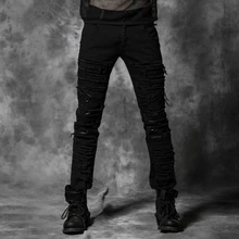 Готический Панк Rave Kera мужские хлопковые рокабилли черные брюки Модные K179
