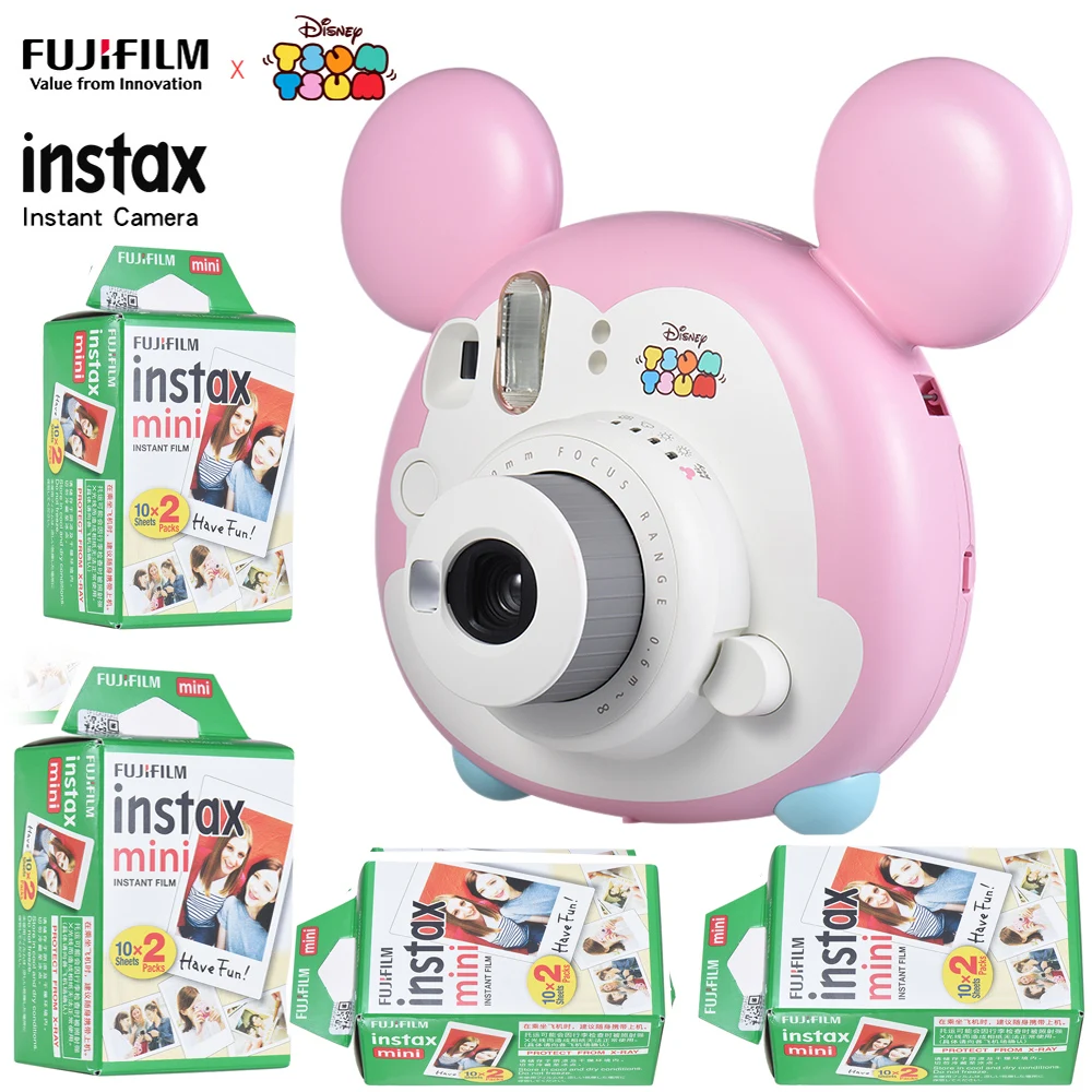 

Fujifilm Instax Mini TSUMTSUM Instant Film Camera +10 Sheet Film Close-up Lens Auto Metering Children Birthday Christmas Gift