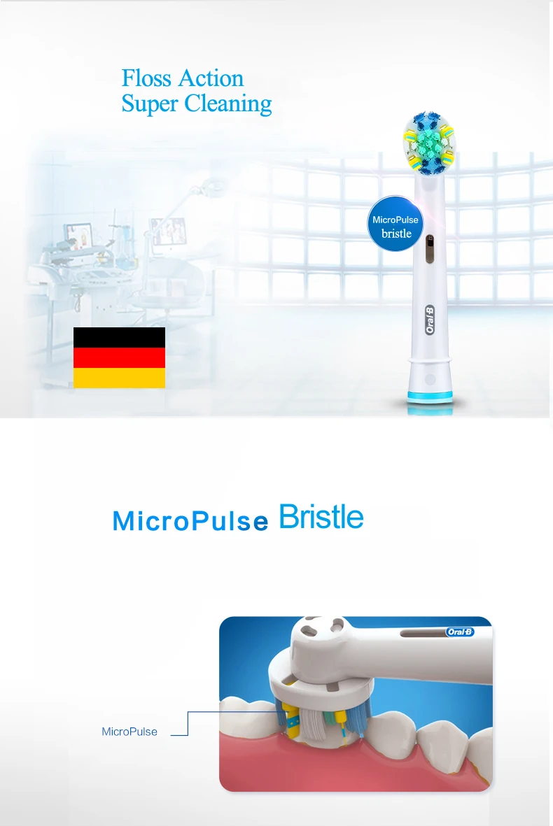 Escova de Dentes Cabeças de Escova de Dentes Cabeça da Escova Pacote Braun Oralb Substituição Oral b Floss Ação Cabeças Elétrica de Higiene 4 pc - 9 Cabeça de reposição para escovas de dente