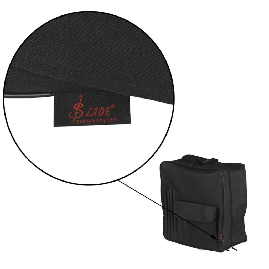 LADE 14'' Snare Drum Bag Oxford Thicking Backpack Instrument Case for Snare Drum Accessories Lightweight Waterproof