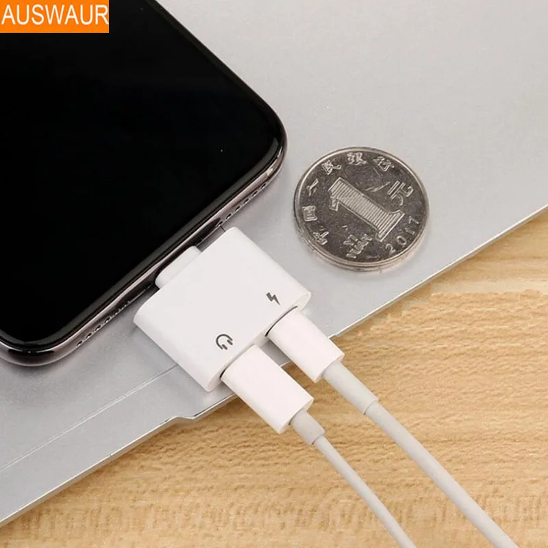 Beste Dubbele Jack Charger Audio Adapter voor iPhone 7 8 Plus Opladen Adapter voor iPhone X Hoofdtelefoon Audio Adapter 2 In 1