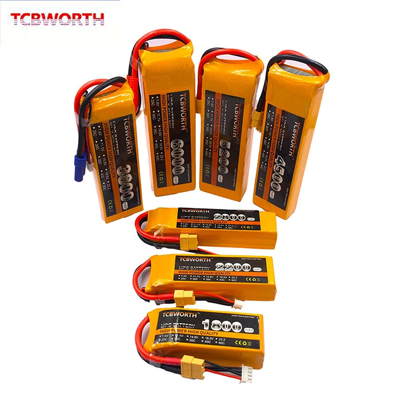 Günstig 3S RC Spielzeug LiPo Batterie 11,1 V 1200mAh 2800mAh 3800mAh 4200mAh 4500mAh 5200mAh 25C 35C 60C 3S Für RC Flugzeug Drone Hubschrauber Auto