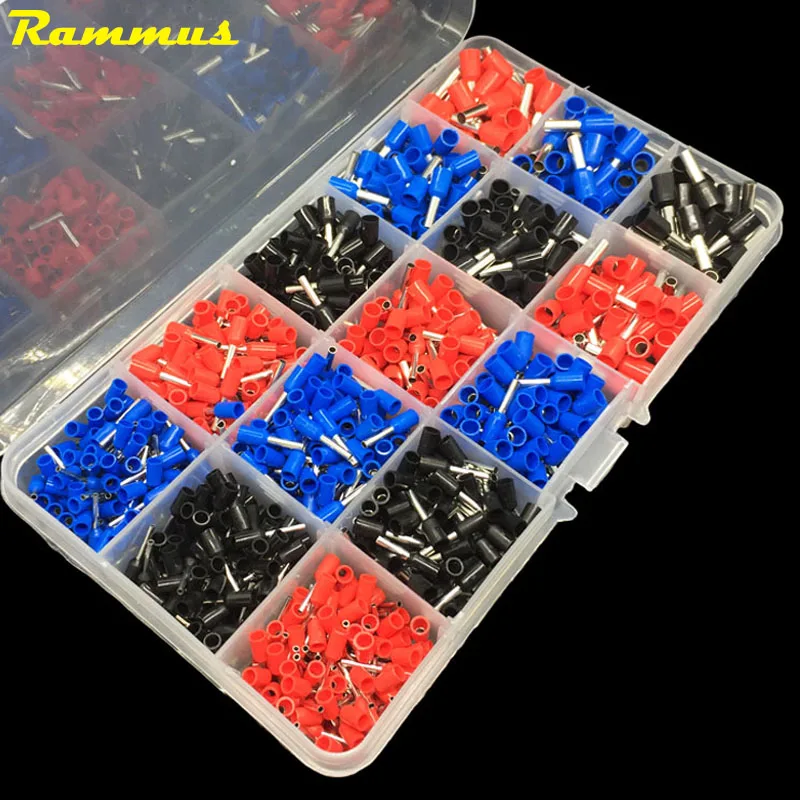 

Rammus 1065 Pcs 22-12awg Wire Copper Crimp Connector Insulated Cord Pin End Terminal Ferrules Kit Electrical Tool E4009 E0508