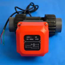 AC220V 2-ходовой клапан Керамика core Электрический шаровой кран Пластик интерфейс моторизованный шаровой клапан DN15 DN20 DN25