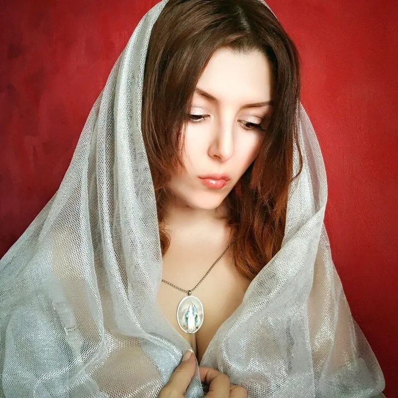Религиозная девственница Mary Christian Подвеска из нержавеющей стали католический Иисус Мужская Женская универсальная