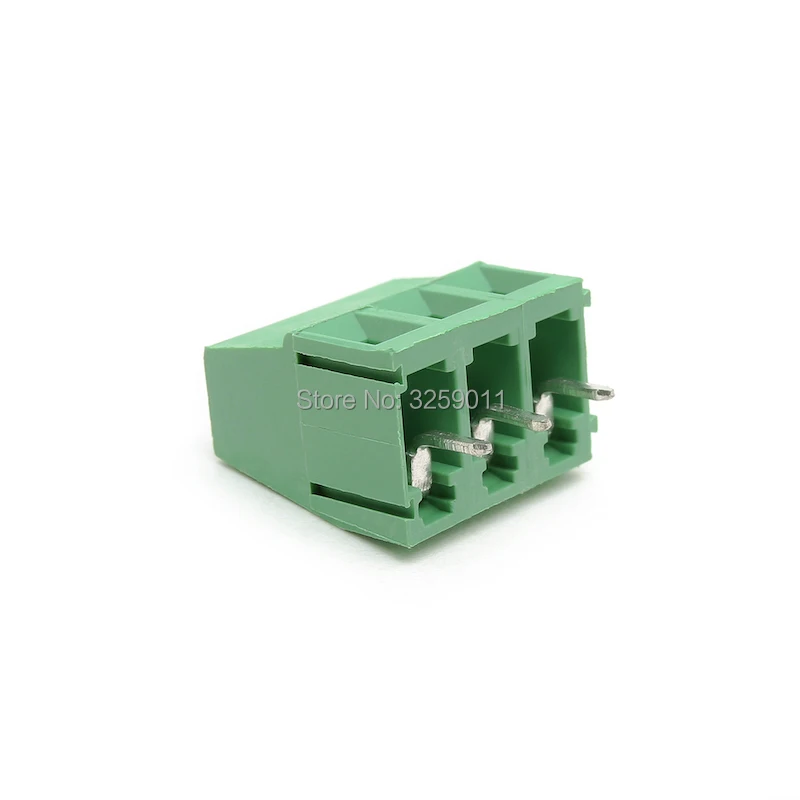 

1PCS Screw Terminal Block Connector 300V 10A 5.0mm KF 128-5.0-3P Green Iron 3pin 22-12 AWG
