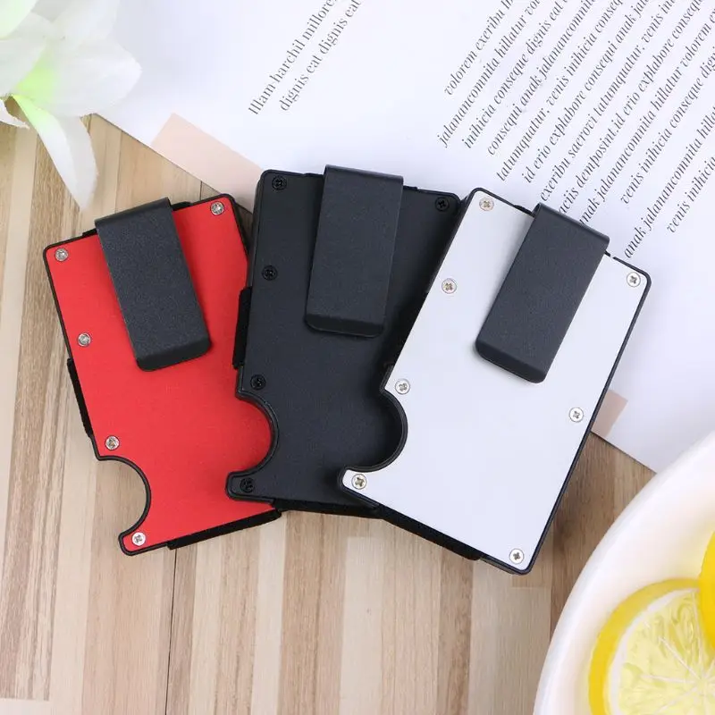 

3 Colors Men Card Holder RFID Blocking ID Credit Card Wallet Aluminium Case Money Clip Card Organizer High Quality Card Holder