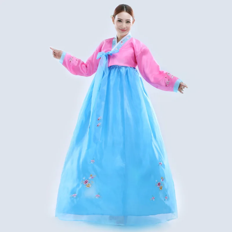 Корейский Традиционный платье вышивать Для женщин ханбок корейский платье Женский древний Костюмы Роскошные корейский ханбок партии Косплэй hxf18