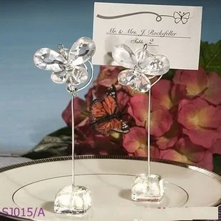 

Butterfly Wedding crystal table place card holders bridal baby shower Party seating escort table number name cards clipspc001
