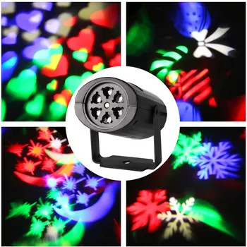 

Led Stage Lamp Projector Lamp EU/US Plug 100-240V Holiday Spotlight With 4 Slides For Christmas Party Decorations