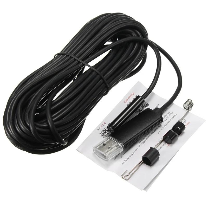 

7mm Lens 2M/5M/10M For Android USB Waterproof Endoscope 6 LED Borescope Inspection Camera 67 Degree View Angle