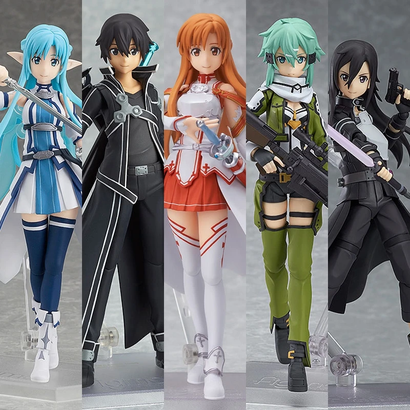 Sword Art Online Action Figure Figma Shino Kazuto Asuna PVC 150mm Toys
Anime Sword Art Online Collectible Model Toys