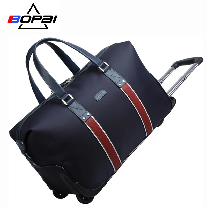 New Arrival BOPAI High Quality Travel Bag On Wheels Trolley Bag Rolling Bag in Waterproof Fabric