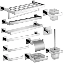 DOCNACHT304 stainless steel bathroom towel rail towel rack towel bar bathrobe rack toilet tissue holder hardware pendant set