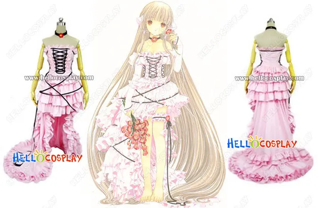 

Chobits Cosplay Chi розовое платье H008