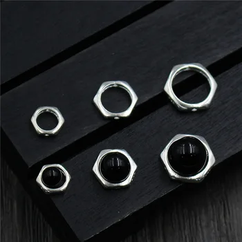 

925 Sterling Silver Hexagon Separate Beads for DIY Bracelet Necklace Making Jewelry Accessories Findings
