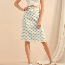 Модная женская юбка юбки jupe женские юбки mujer в горошек с принтом сексуальная молния Hig Талия Slim Fit Повседневная короткая юбка Z4