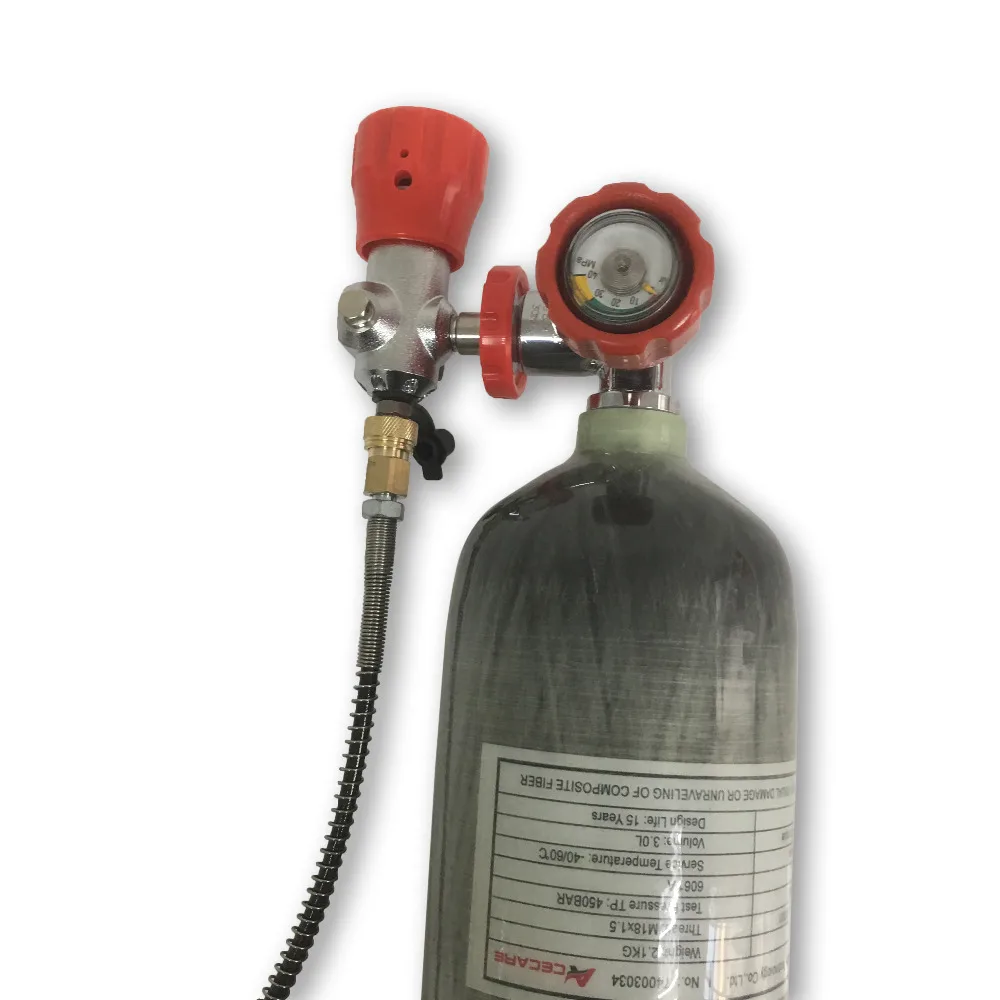 AC103101 3L CE Мини акваланговый Воздушный бак 4500Psi газовый баллон Pcp воздушный винтовочный карбоновый Воздушный бак ВВС Кондор клапан и АЗС