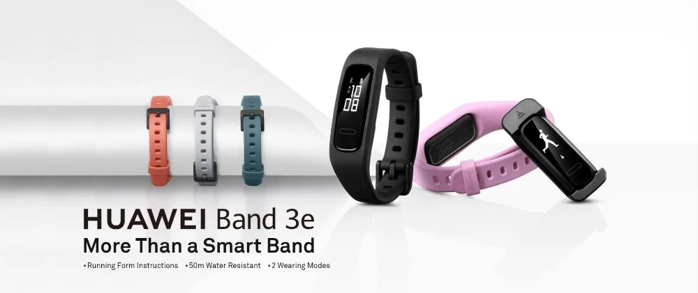 huawei Band 3e Honor Band 4, умный Браслет для бега, Amoled, цветной, 0,5 дюйма, сенсорный экран, для плавания, для обнаружения положения, для сна