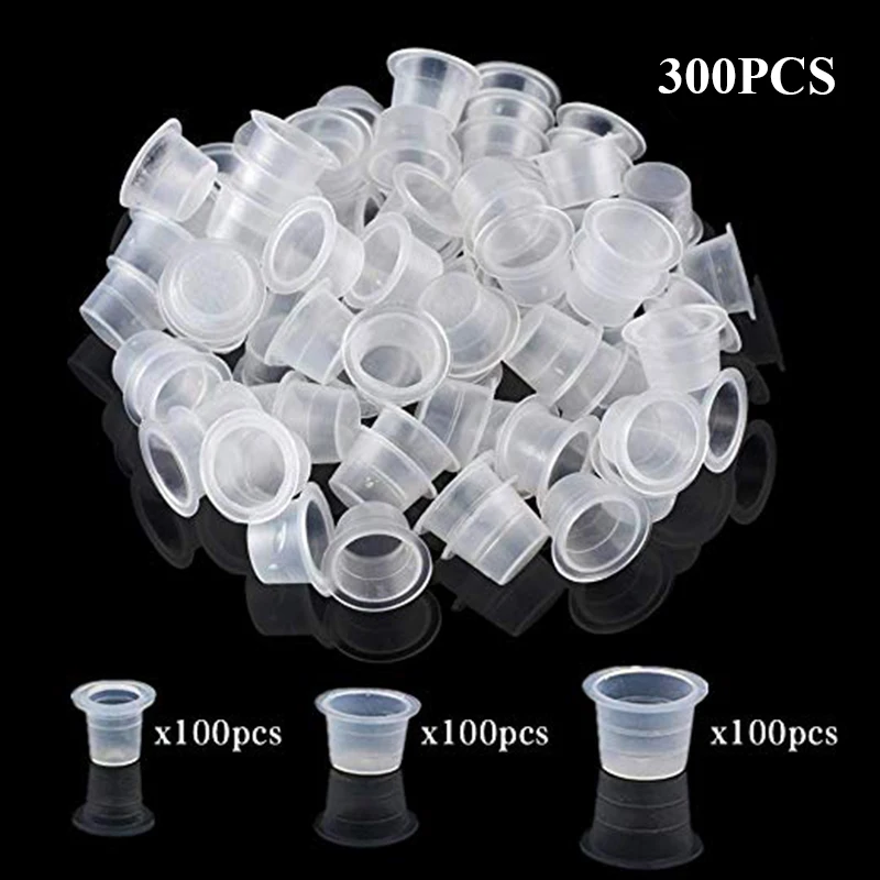 300pcs Mixed Sizes Tattoo Ink Cups Caps 9 Small 13 Medium 16 Large