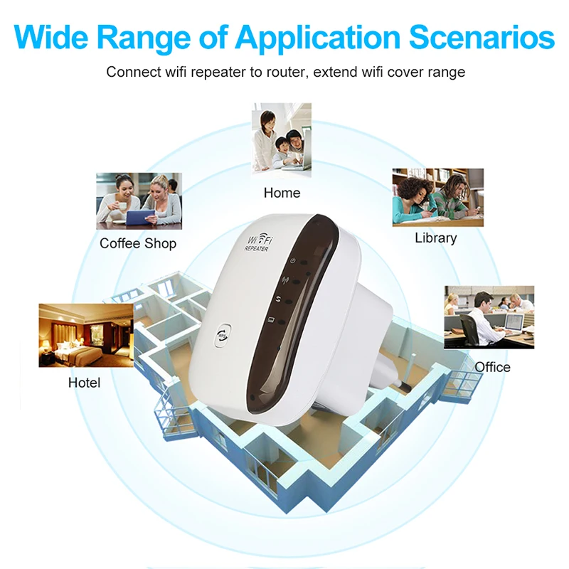 WiFi Repeater Bộ Mở Rộng Sóng WiFi Tốc Độ 300Mbps Router WiFi Khuếch Đại Tín Hiệu Wi Fi Tăng Tầm Xa Wi-Fi Repeater Điểm Truy Cập wifi 6 mesh router