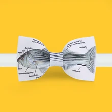 Новые модные мужские оригинальные галстуки ручной работы галстук бабочка с принтом банкетные вечерние платья жениха Свадебные Рыбы уникальные