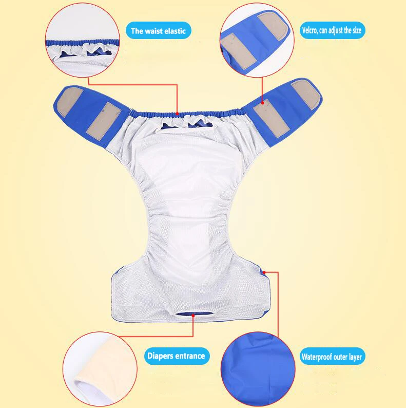 Pororo Adult elderly can wash cloth diape Old Urine Does Not Wet diaper Pants Incontinence Waterproof 3