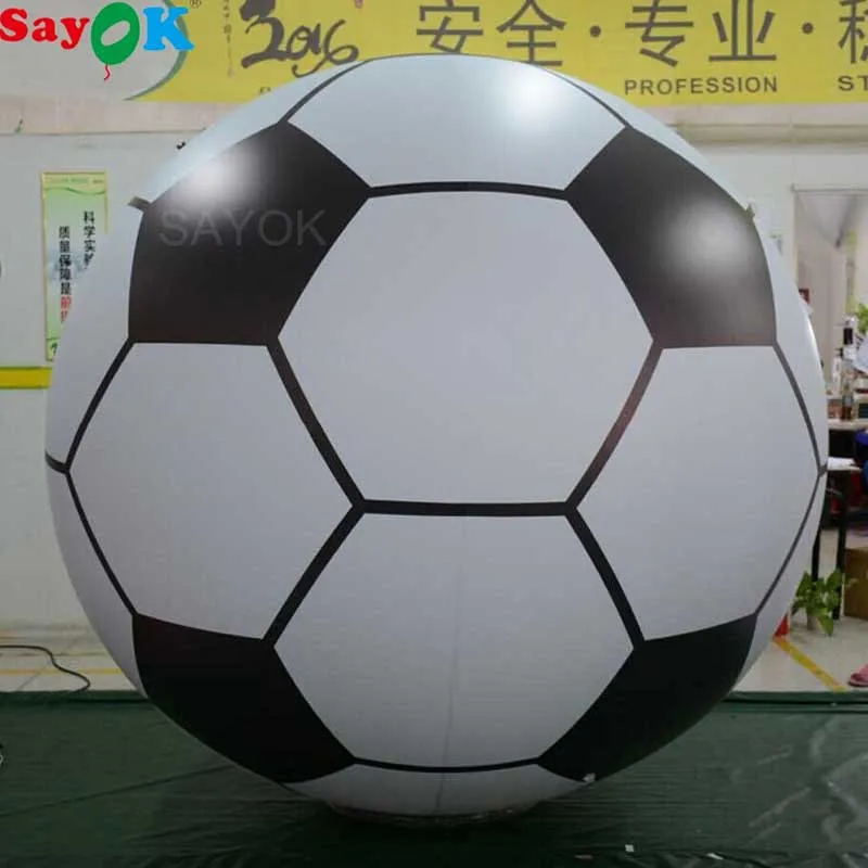 

Sayok 1.5m/2m Giant Inflatable Football Model PVC Balloon Helium Soccer Ball for Fun Beach Pool Sports Advertising Decoration