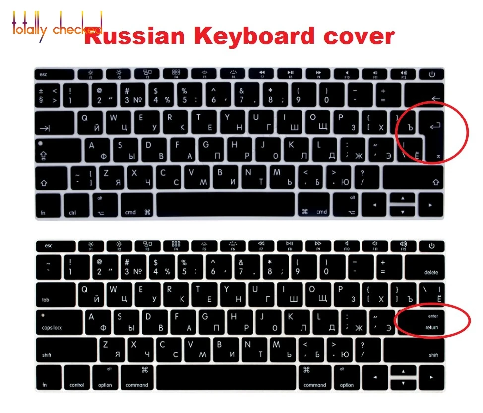 

Russian Euro USA EU US Keyboard Cover Skin for MacBook Pro Without Touch Bar 13" MacBook 12 2016 2017 2018 A1708, A1534