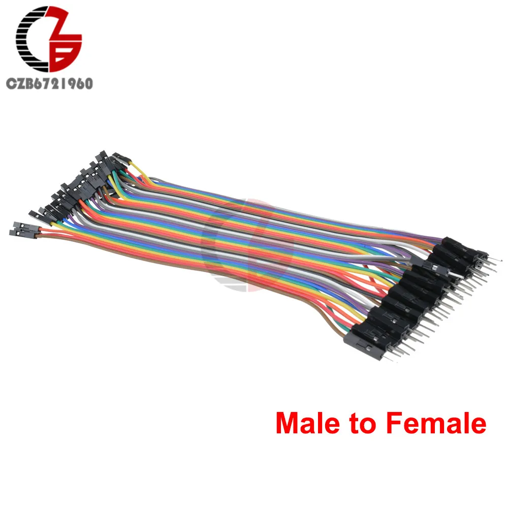 10cm 20cm  Male-Female männlich weiblich Dupont 40x Dupont-Kabel Kabelbrücken Auswahl 