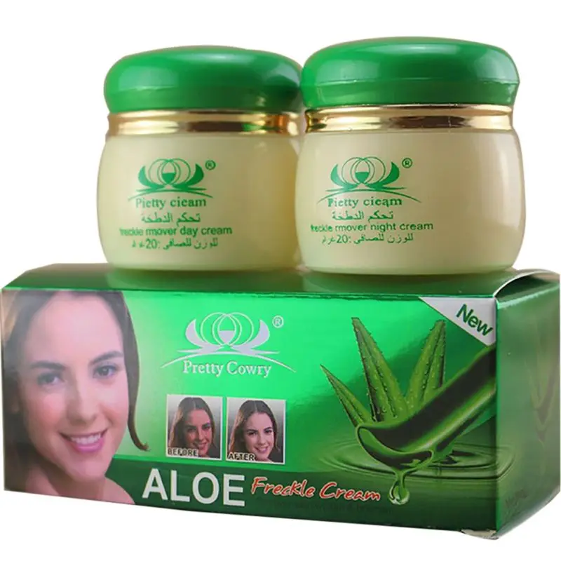 

Face Skin Care Aloe Spot Whitening Moisturizing Face Cream Removes Pigment Freckle Care 2pcs