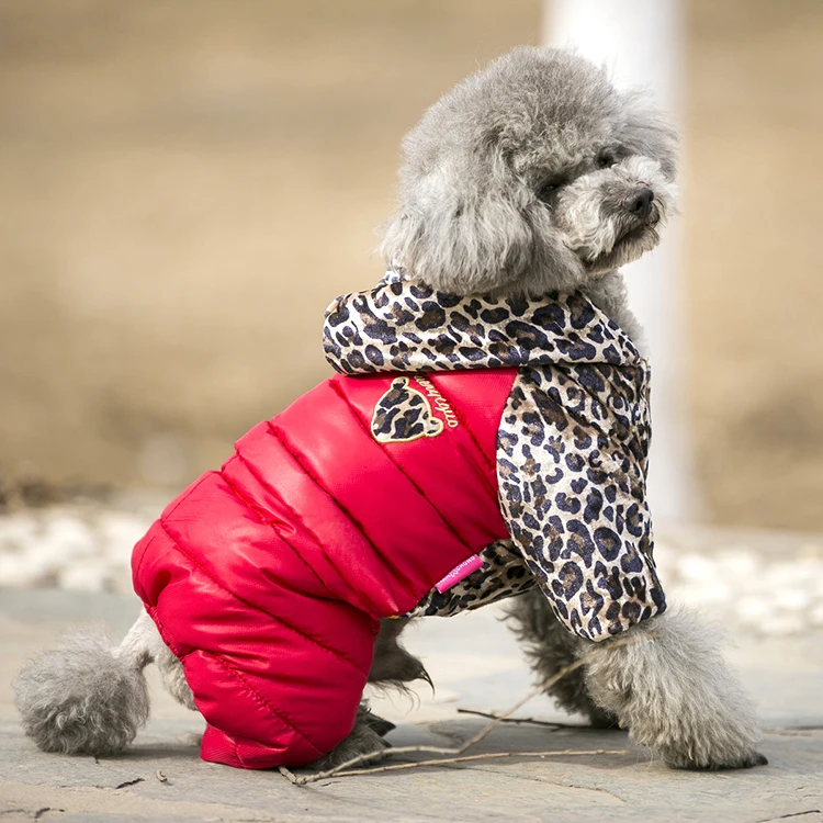 PETASIA Leopard Print Winter Dog Clothes 318