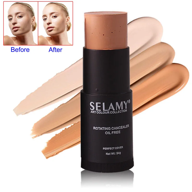 

Selamy Bronzer Face Concealer Stick Long Lasting Base Contouring Primer Makeup Tool HS11
