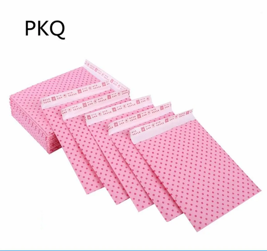 

170pcs/lot Pink/Kraft Bubble Bags (Inner size 10*18cm) Mailers Padded Envelopes Paper Mailing Bags Wholesale