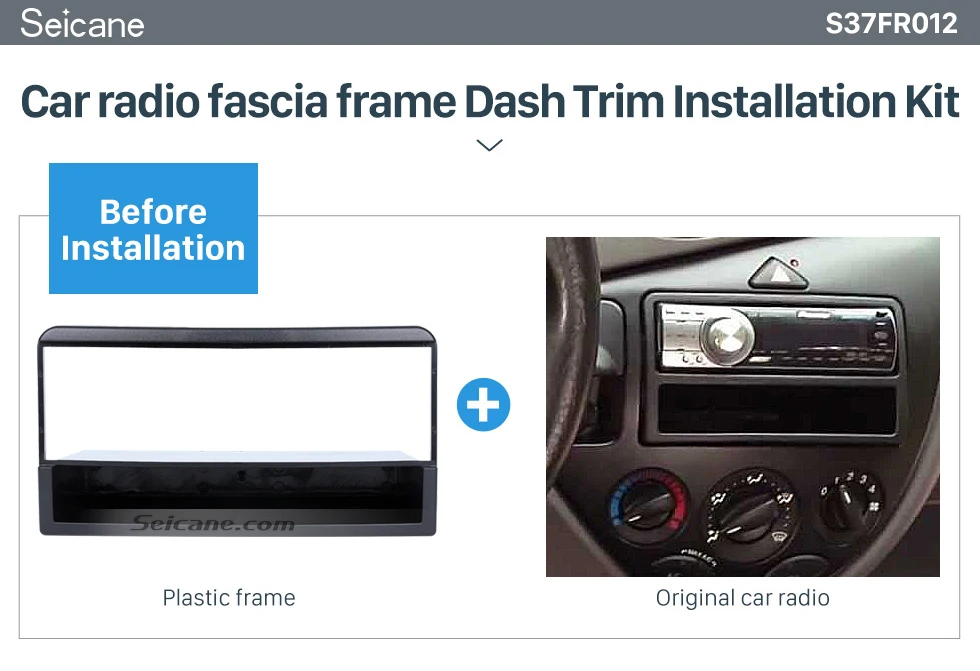 Seicane One 1Din монтажная панель комплект отделка стерео приборной панели Авто монтажная рамка автомобиля стерео фасции для 1998-2006 Ford Fiesta Focus