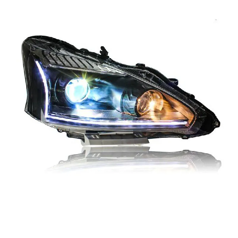 1 пара светодиодный проектор Ownsun Eagle Eyes для Nissan Teana 2013 2015|lens headlight|projector lens headlightbi-xenon
