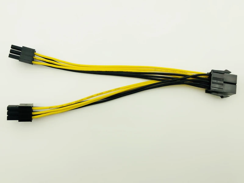 CPU 8Pin to 6Pin Graphics Card Power Cable PCI-E PCIe 8Pin to Dual 6Pin Power Supply Splitter Cable 20cm Cables for Miner Mining