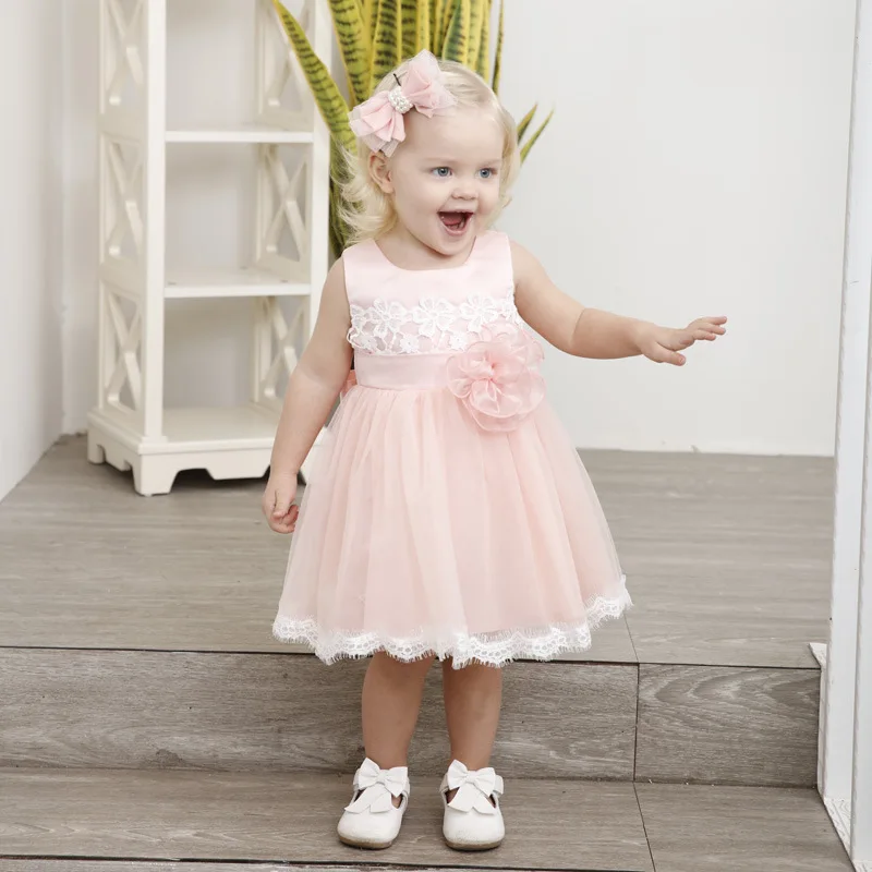 Розовое вечернее платье с цветочным узором для маленьких девочек модные однотонные вечерние костюмы принцессы для детей Детская одежда рождественские платья для девочек
