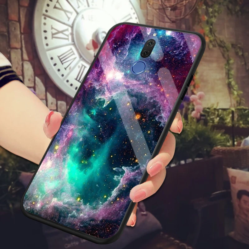 Чехлы для телефонов из закаленного стекла Huawei Nova 2/2 Plus Cool Space Moon чехол 2S / 2i 3E Planet Stars