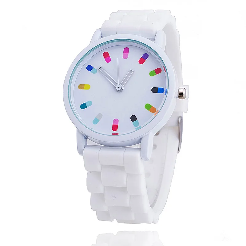 

Runer Hot Selling Luxury Fashion Colorful Silicone Quartz Women Watches for girl gift Watch Relogio Feminino Gift free shipping