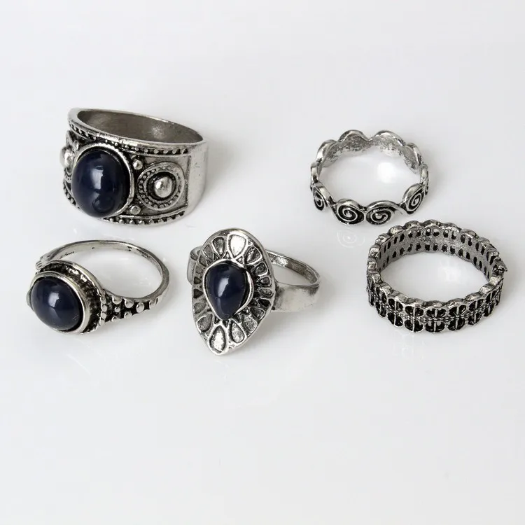 

1 Set Cloud Droplets Unique Ring Set Punk Style Gold Color Knuckle Rings For Women Finger Knuckle Rings Ring Set
