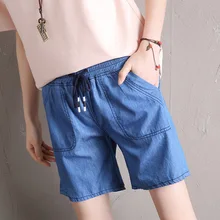 WZYCHDS летние женские джинсовые брюки-широкие укороченные брюки больших размеров свободные брюки для женщин джинсы капри 201805281940