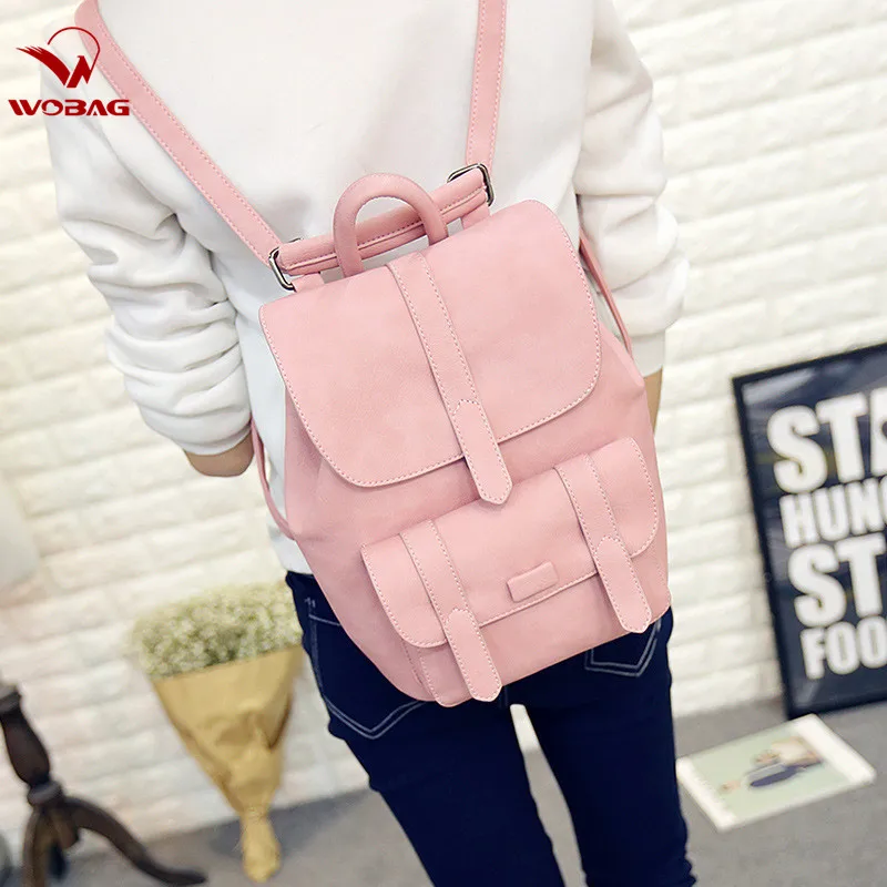 

Famous Brand Backpack Women Backpacks Solid Vintage Girls School Bags for Girls Black/Gray/Blue PU Leather Women Backpack New