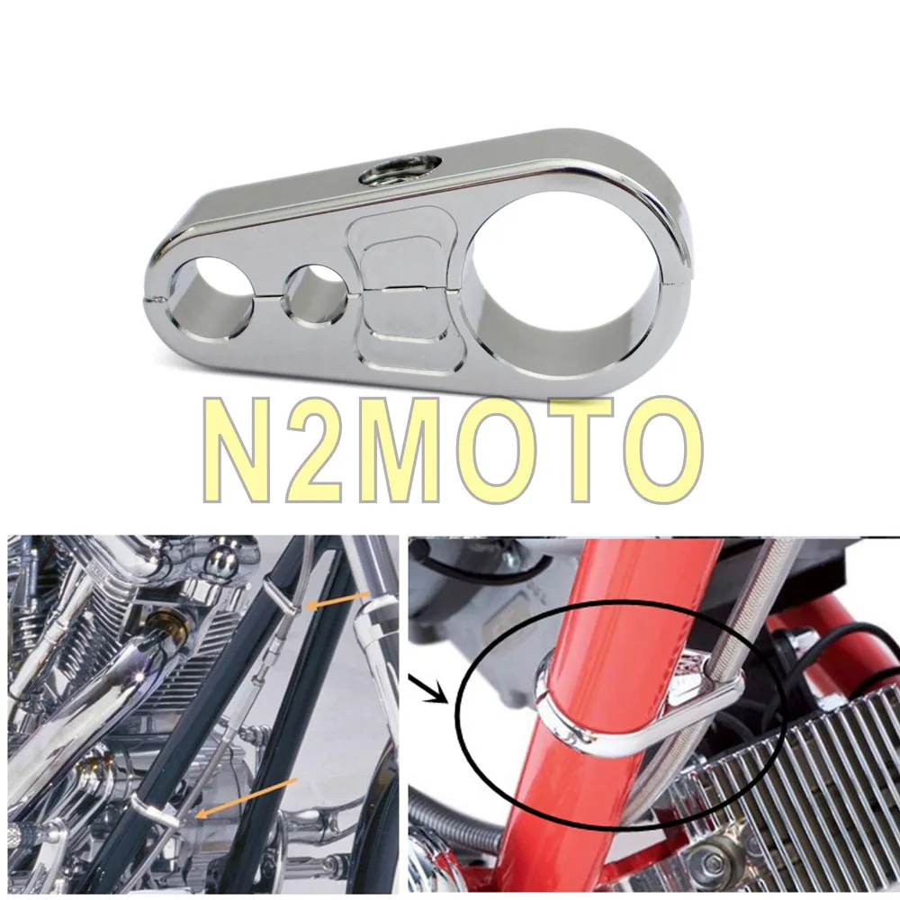 Motorcycle 1" 25mm Brake Clutch Throttle Cables Clamp 1 1/4" Wire