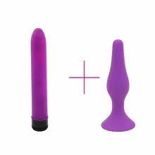YEMA 2PCS/Set 4 Colors Sex Machine Wand Vibrator with Butt Anal Plug Prostate Massager Adult Sex Toys for Women Men Gay Sex Shop