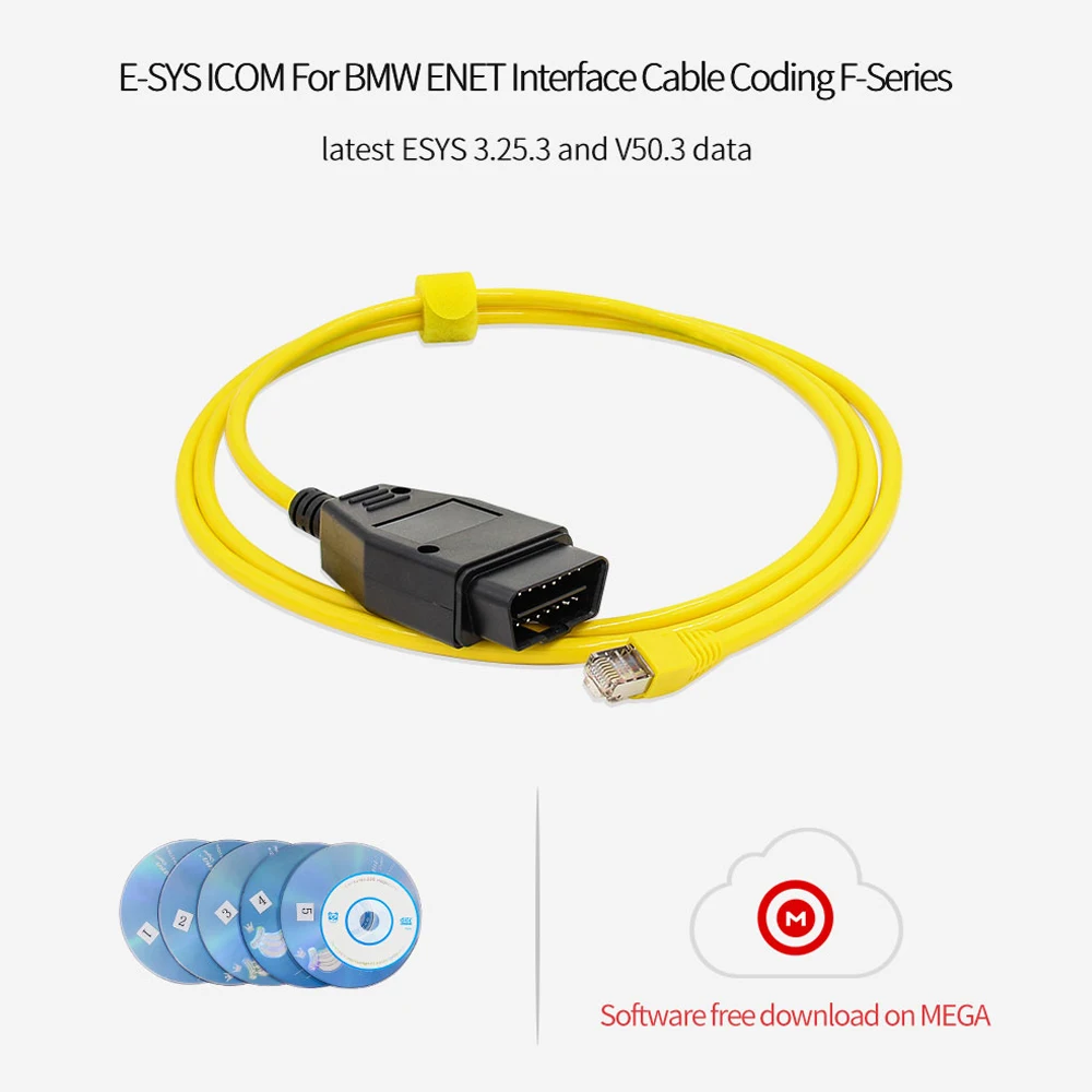 Для BMW F серия ESYS данных enet Ethernet диагностический кабель интерфейс E-SYS ICOM кодирование OBD2 сканер OBDII для BMW F серии кабель