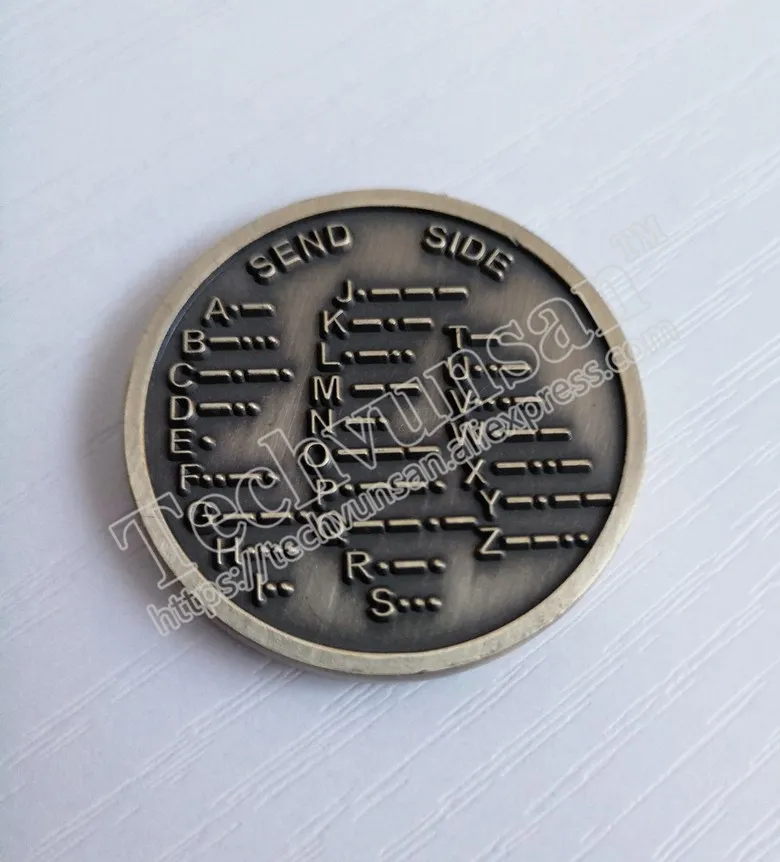 

CW training coins Morse code commemorative coins Morse amateur radio ham transmitter coins