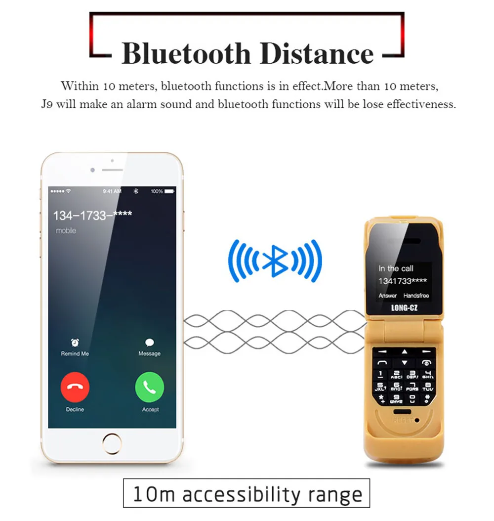 LONG-CZ J9 мини флип мобильный телефон 0,6" маленький сотовый телефон беспроводной Bluetooth Dialer FM волшебный голос Handsfree Наушники для детей