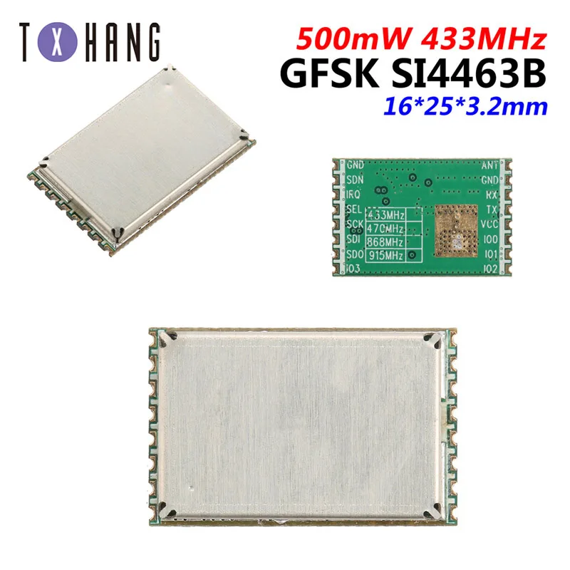 

433Mhz/470Mhz SI4463B PA GFSK Wireless Transceiver Module 500mW for Arduino